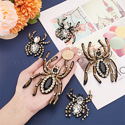 4Pcs 2 Styles Spider Shape Appliques&nbsp;DIY-WR0002-53