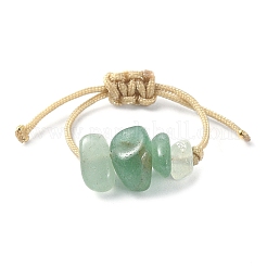 Natural & Synthetic Mixed Gemstone Chip Braided Bead Finger Ring&nbsp;RJEW-JR00597