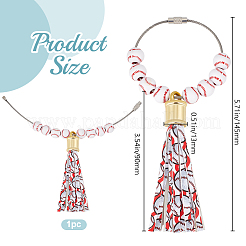 Imitation Leather Tassel Pendant Decorations&nbsp;AJEW-WH20011-20D