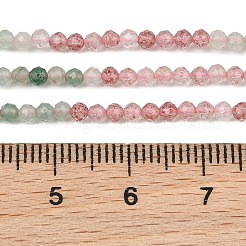 Natural Red and Green Strawberry Quartz Beads Strands&nbsp;GG-NH0006-A02-2mm