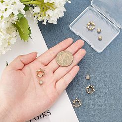 8Pcs 2 Styles CZ Brass Micro Pave Grade AAA Cubic Zirconia Beads&nbsp;KK-CA0001-38G