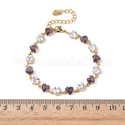 Brass Link Chain Bracelets&nbsp;BJEW-D378-05G