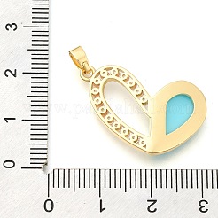 Brass Micro Pave Cubic Zirconia with Acrylic Pendants&nbsp;KK-S049-22G