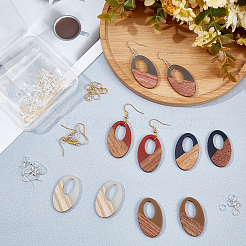 DIY Walnut Wooden Dangle Earring Making Kits&nbsp;DIY-OC0006-75