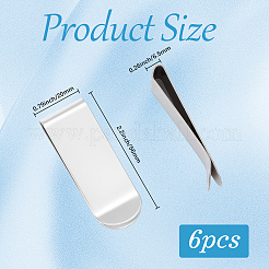 6Pcs Stainless Steel Money Clips&nbsp;TOOL-GF0003-55
