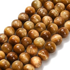 Natural Tiger Eye Beads Strands&nbsp;G-B133-A02-10mm-03