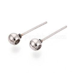 304 Stainless Steel Stud Earring Findings&nbsp;STAS-F329-01A-P