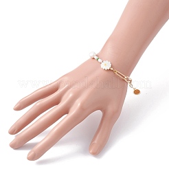 Sunflower Natural Shell Beads Bracelet&nbsp;BJEW-TA00027