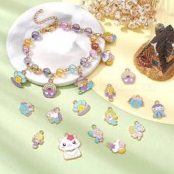 24Pcs 12 Style Alloy Enamel Pendants&nbsp;ENAM-SZ0004-11