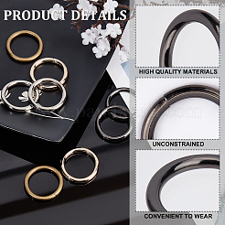 8Pcs 4 Colors Zinc Alloy Linking Rings&nbsp;FIND-GF0003-21
