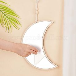 Moon Acrylic Mirror Wall Hanging Decoration&nbsp;HJEW-WH0069-02