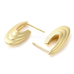 Rack Plating Brass Stud Earrings&nbsp;EJEW-C079-12G