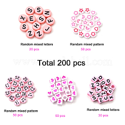 200Pcs  Opaque Acrylic Beads&nbsp;MACR-FP0001-24
