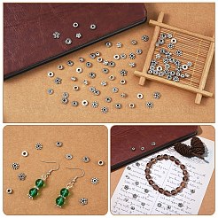 100Pcs 10 Style Tibetan Style Alloy Spacer Beads&nbsp;TIBE-YW0001-76