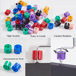 270Pcs 9 Colors Plastic Clothing Trouser Size Markers&nbsp;KY-GF0001-58