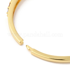 Colorful Cubic Zirconia Knot Hinged Bangle&nbsp;BJEW-L681-003G