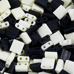 300Pcs 2 Colors 2-Hole Opaque Glass Seed Beads&nbsp;SEED-AR0001-30