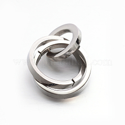 Non-Tarnish 304 Stainless Steel Interlocking Ring Pendants&nbsp;X-STAS-E090-90P
