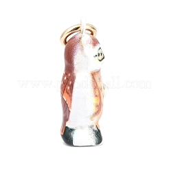 304 Stainless Steel Enamel Pendants&nbsp;STAS-F358-01G-13