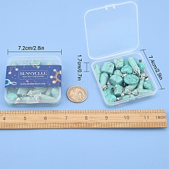 20Pcs 5 Style Dyed Synthetic Turquoise Pendants&nbsp;G-SC0001-76
