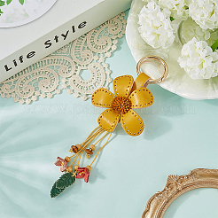 Leather and Alloy Keychain&nbsp;HJEW-WH20022-04B-12