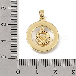 Brass Micro Pave Clear Cubic Zirconia with White Enamel Pendants&nbsp;CU-CBAA556-08A