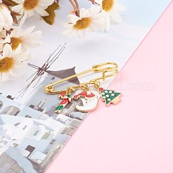 Christmas Theme Iron Safety Brooch&nbsp;JEWB-BR00057