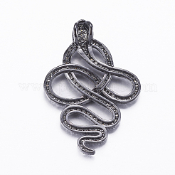Brass Micro Pave Cubic Zirconia Pendants&nbsp;ZIRC-E135-42B