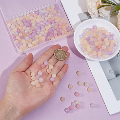 300Pcs Transparent Glass UV Reactive Beads&nbsp;DGLA-ME0001-04