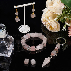 20Pcs Natural Rose Quartz Gemstone European Beads&nbsp;G-NB0005-89D