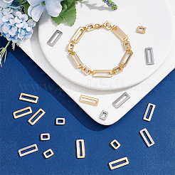 48Pcs 4 Style 201 Stainless Steel Linking Rings&nbsp;STAS-UN0040-26