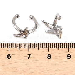 Starfish 316 Stainless Steel Non- Piercing Cartilage Earrings&nbsp;AJEW-C044-11AS