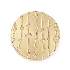 Texture Theme Roung Brass Stamp Head&nbsp;LS-AJEW-M036-06H-G