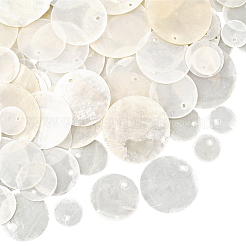 100Pcs 5 Styles Natural Capiz Shell Pendants&nbsp;SHEL-SC0001-94