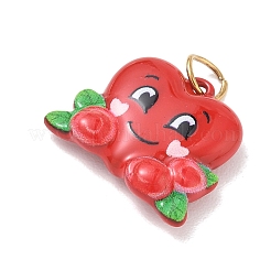 Valentine's Day 304 Stainless Steel Enamel Pendants&nbsp;SA-CBA08A6-07F-G