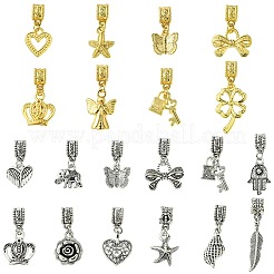 20Pcs 20 Styles Tibetan Style Alloy European Dangle Charms&nbsp;FIND-FS0002-02