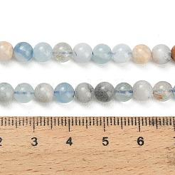 Natural Aquamarine Beads Strands&nbsp;X-G-F591-29A-6mm-04