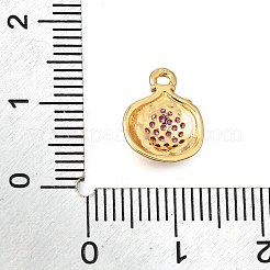 Brass Micro Pave Clear Cubic Zirconia Pendants&nbsp;KK-U065-05A-G