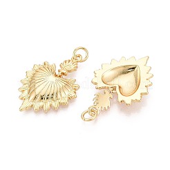 Textured Brass Pendants&nbsp;KK-T080-61G
