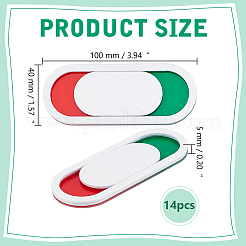 14Pcs Acrylic Red Green Slider Indicator Door Sign&nbsp;AJEW-WR0003-20A