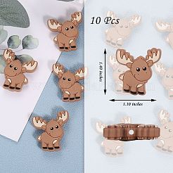 10Pcs Cartoon Elk Silicone Beads&nbsp;JX706A