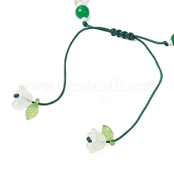 Natural Malaysia Jade Beads Braided Bead Bracelets&nbsp;BJEW-MZ00167-01