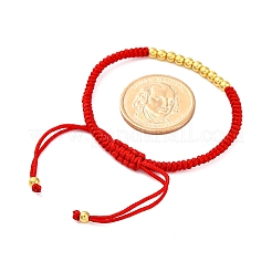Polyester Cord Braided Bead Bracelets for Women&nbsp;BJEW-L698-04G-01