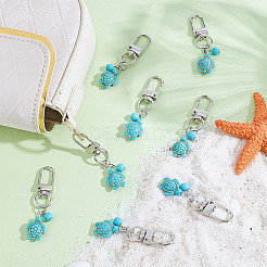 20Pcs Sea Turtle Synthetic Turquoise Pendant Decration&nbsp;HJEW-NB00237