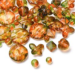 Two Tone Transparent Acrylic Beads&nbsp;OACR-Z041-13