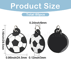 80Pcs Silicone Pendants&nbsp;SIL-SC0002-95