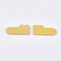 Painted Poplar Wood Cabochons&nbsp;WOOD-T021-28A