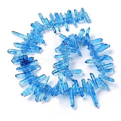 Natural Crackle Quartz Crystal Dyed Beads Strands&nbsp;G-I345-03B