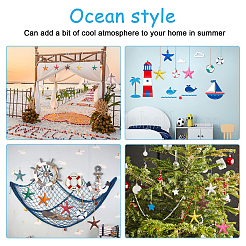 13Pcs 13 Colors Hanging Resin Pendant Decorations&nbsp;HJEW-PH0001-38