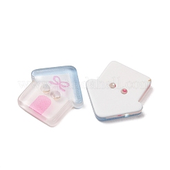 2-Hole Printed Transparent Resin Buttons&nbsp;RE-CBA9B39-10